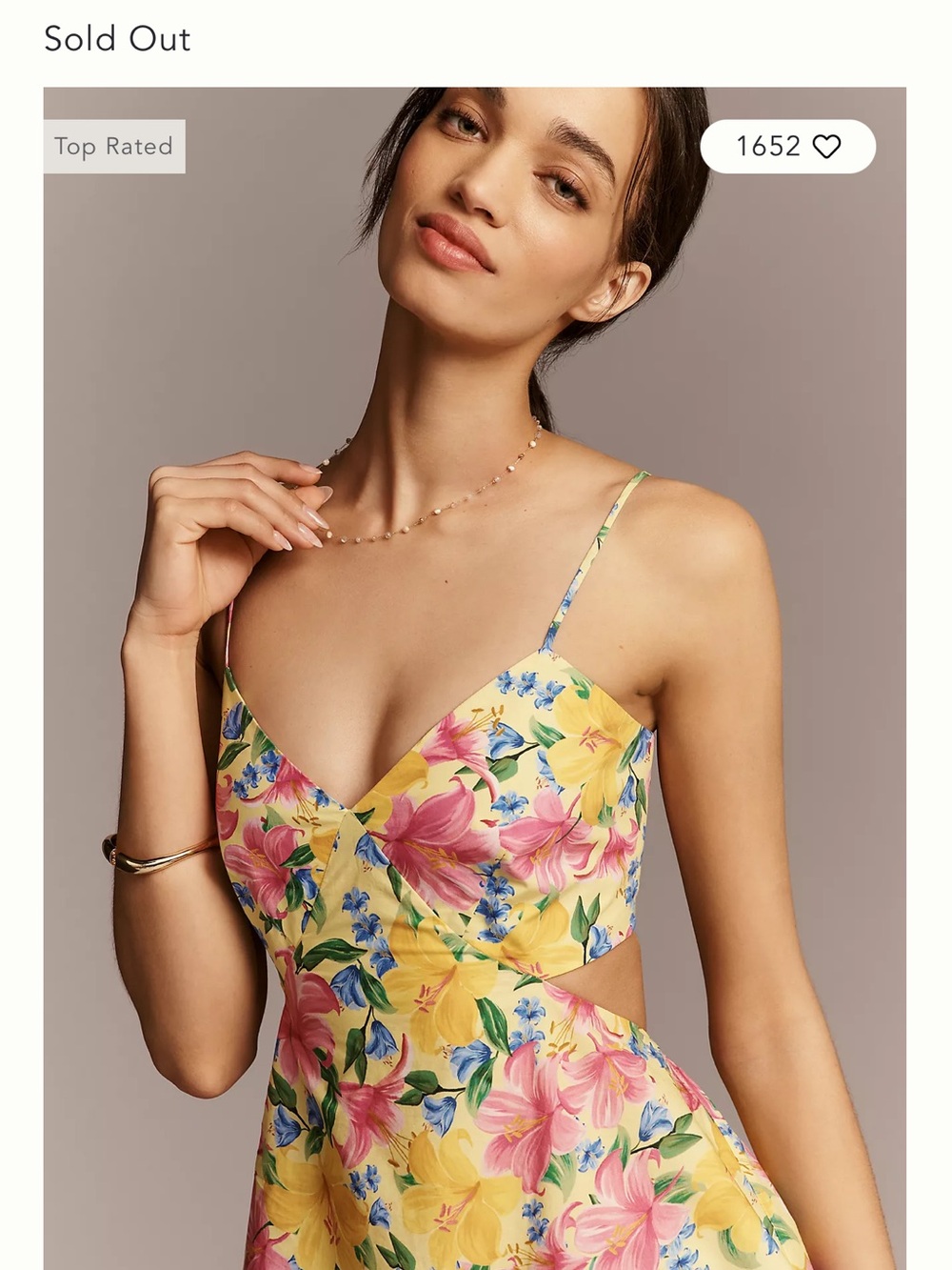 FARM Rio Yellow Floral Tiered Maxi Dress with Pink & Blue Accents - Picture 8 of 10